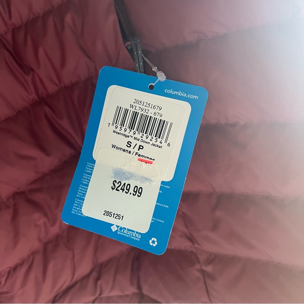 NWT Columbia down Puffer Jacket - Rust Orange, Small, Unique Color - Picture 3 of 4
